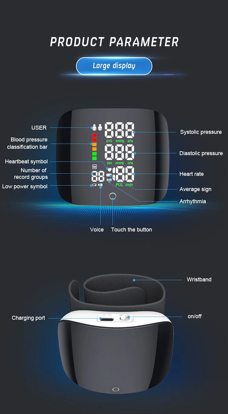 The Recharable VitalPulse Blood Pressure Monitor