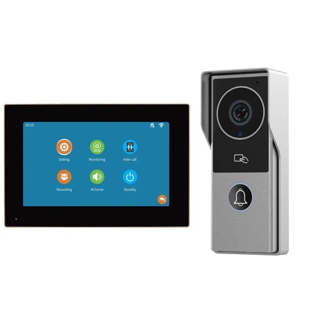 TUYA Wifi Video Doorbell 1080P 7 Inch/10 Inch Touch Screen Smart APP Home Visual Intercom Kits for RFID Access Control System