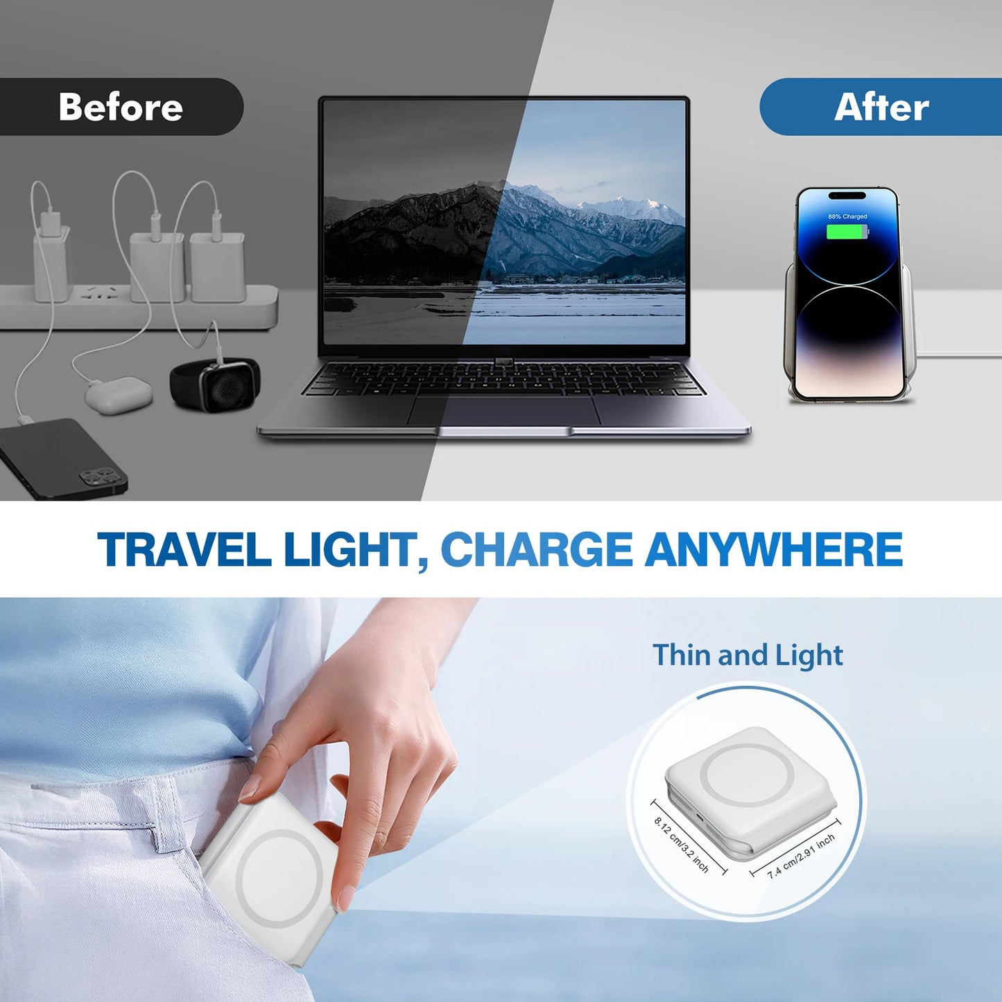 The VoltDock Magnetic Wireless Charger (Iphones 12-16)