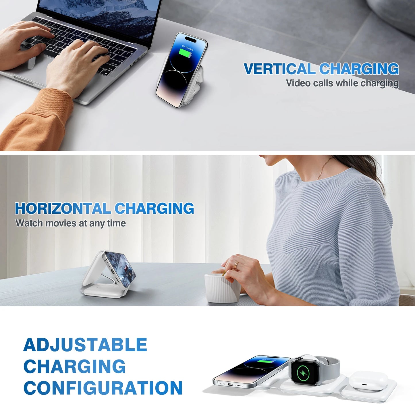 The VoltDock Magnetic Wireless Charger (Iphones 12-16)