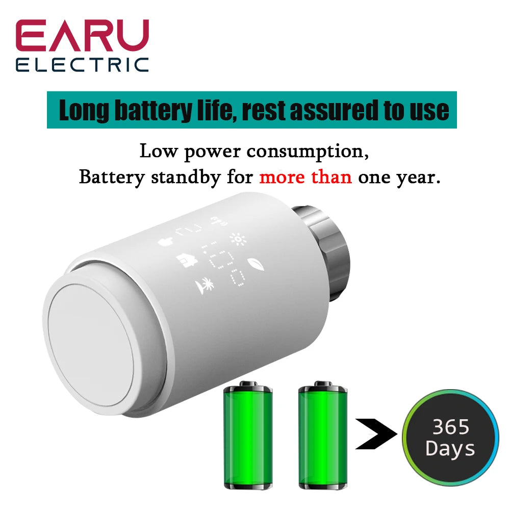 Tuya ZigBee Smart Radiator Actuator TRV Programmable Thermostatic Radiator Valve App Remote Temperature Controller Support Alexa