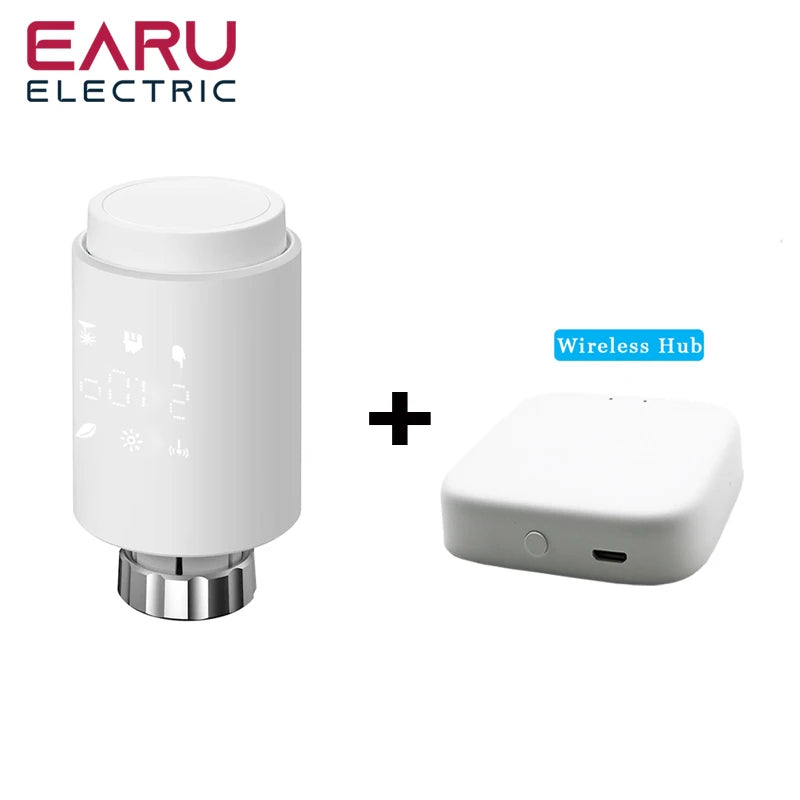 Tuya ZigBee Smart Radiator Actuator TRV Programmable Thermostatic Radiator Valve App Remote Temperature Controller Support Alexa